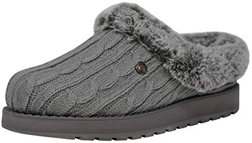 Skechers BOBS from Women s Keepsakes Ice Angel Slipper  Grey  10 W US