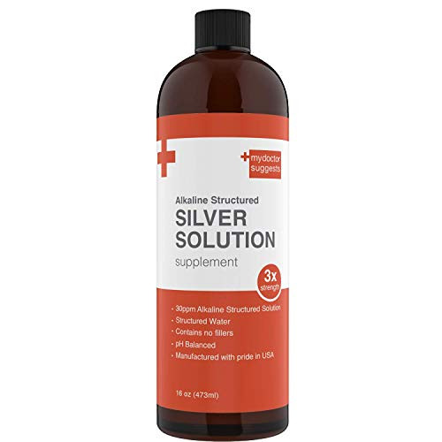 Structured Silver Liquid Solution 30ppm Mineral Alkaline Colloidal Silver Water 16 Oz