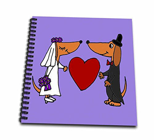 3dRose db_200516_1 Funny Dachshund Dogs Bride and Groom Wedding Art Drawing Book, 8 by 8-Inch 3dRose db_200516_1 Funny Dachshund Dogs Bride and Groom Wedding Art Drawing Book, 8 by 8-Inch