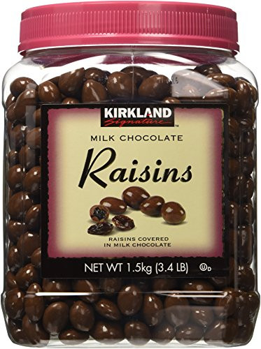 Kirkland Signature Milk Chocolate  Raisins  54 Ounce x 2  Pack of 2