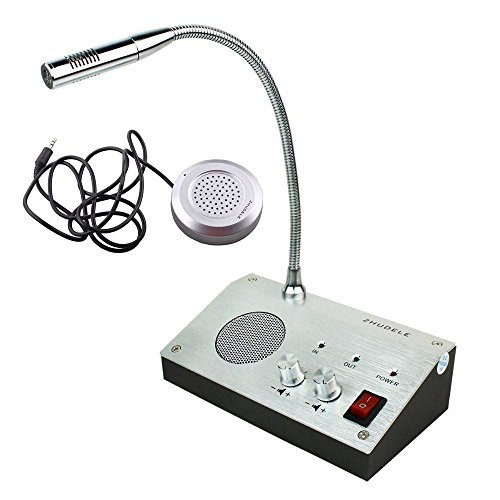 TOPCHANCES 110V ZDL 9908 Dual Way Audio Bank Office Store Station Dual Way Window Counter Intercom Interphone Speaker