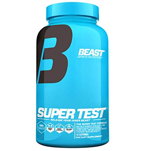Beast Sports Nutrition Super Test Natural Testosterone Booster Nitric Oxide Booster Muscle Building Supplement Increase Energy Build Strength Male Performance 180 Capsules Beast Sports Nutrition Super Test Natural Testosterone Booster Nitric Oxide Booster Muscle Building Supplement Increase Energy Build Strength Male Performance 180 Capsules