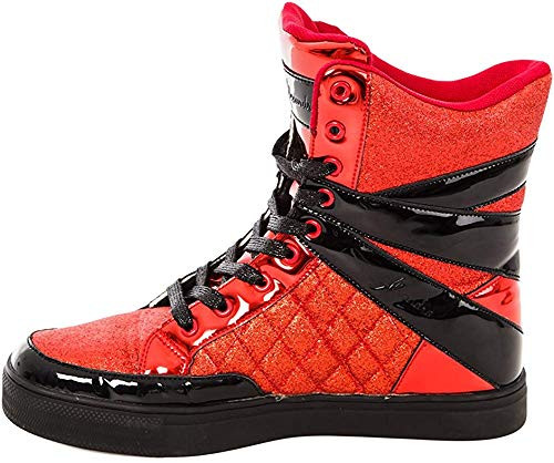 Alexandra Collection Glitter High Top Dance Sneaker   Just for Kix   High Top Sneaker Red Black