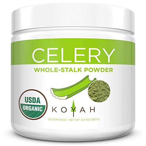 KOYAH   Organic USA Grown Celery Powder  1 Scoop   1 2 Cup Fresh   50 Servings  Freeze dried  Whole Stalk Powder