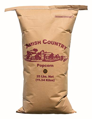 Amish Country Popcorn   25 lb Bag   Purple Popcorn Kernels   Old Fashioned with Recipe Guide  Purple   25 lb Bag