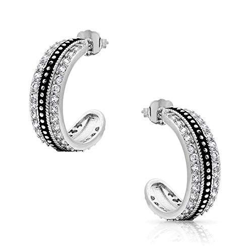 Montana Silversmiths Classic Haloed Beauty Hoop Earrings