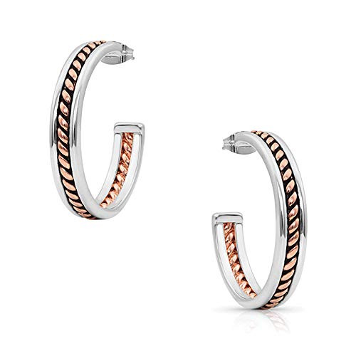 Montana Silversmiths Inner Strength Rope Hoop Earrings
