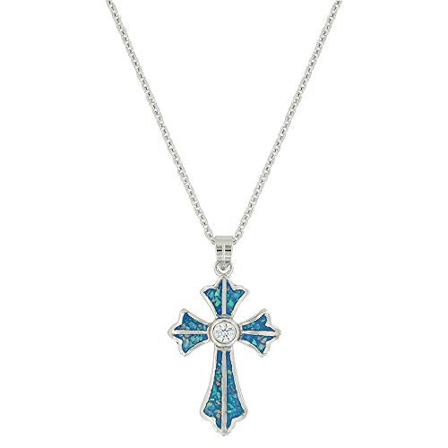 Montana Silversmiths River of Lights Pond of Faith Cross Necklace