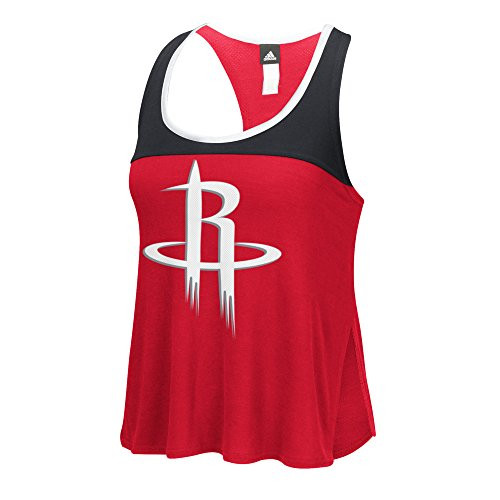 NBA Houston Rockets Women s Color Block Tank Top  Large  Red
