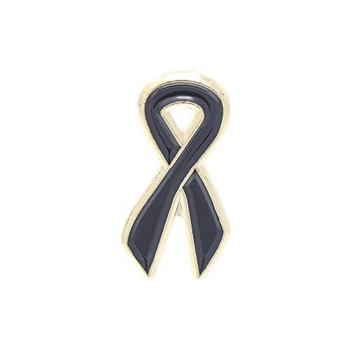 WIZARDPINS Black Awareness Ribbon Enamel Pin Support Skin Cancer  Sleeping Disorders 10 Pins WIZARDPINS Black Awareness Ribbon Enamel Pin Support Skin Cancer  Sleeping Disorders 10 Pins