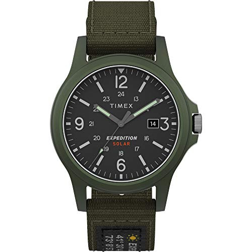 Timex Men s TW4B18800 Expedition Acadia Solar 40mm Green Fabric Strap Watch Timex Men s TW4B18800 Expedition Acadia Solar 40mm Green Fabric Strap Watch