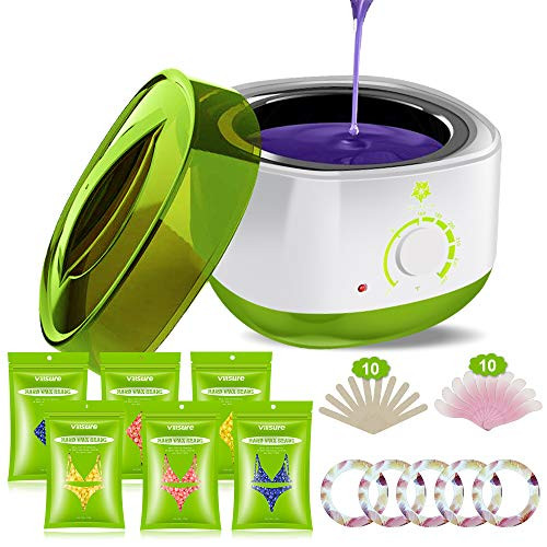 Wax Kit for Hair Removal Villsure Home Waxing Kit for Women men with 6 Packs Stripless Hard Wax Beans Painless Brazilian Wax Warmer for Eyebrow Facial Body Bikini Wax Kit for Hair Removal Villsure Home Waxing Kit for Women men with 6 Packs Stripless Hard Wax Beans Painless Brazilian Wax Warmer for Eyebrow Facial Body Bikini