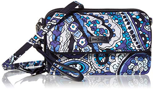 Vera Bradley Women s Signature Cotton RFID All in One Crossbody Wristlet   Deep Night Paisley  One Size