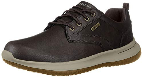 Skechers Men s DELSON Antigo Oxford  Chocolate  10 5 Medium US