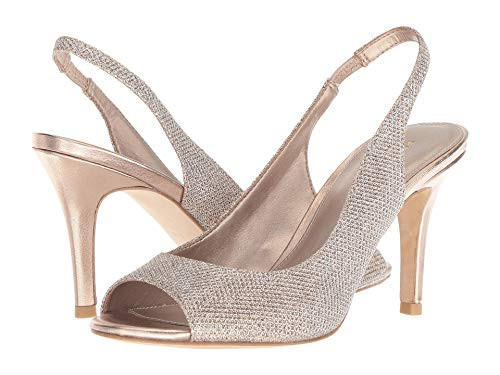 Pelle Moda Rocia Platinum Gold Metallic Textile 9 5