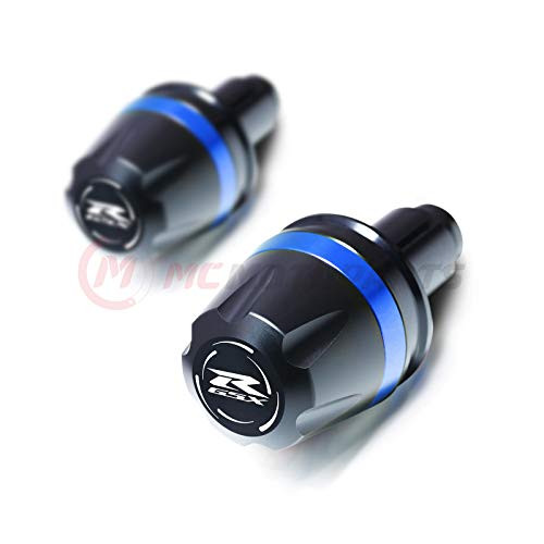MC Motoparts V RANGER CNC Bar Ends Sliders Logo For Suzuki GSX R GSXR 600 750 96 19 17 18 GSX R 1000 K1 K9 L1 L9  Blue