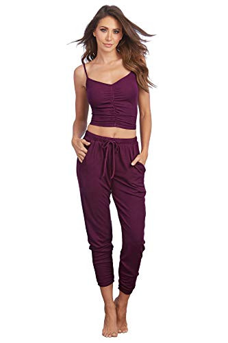 Dreamgirl Women s Sleepwear Set  Mulberry  Small