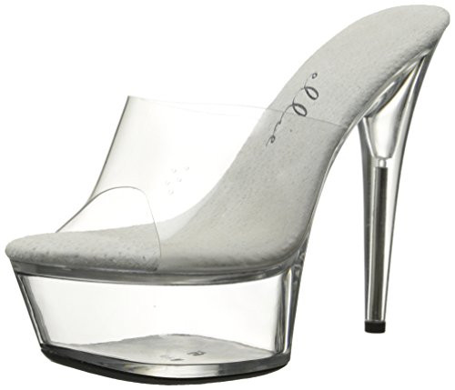 Ellie Shoes Women s 609 vanity  Clear  5 M US