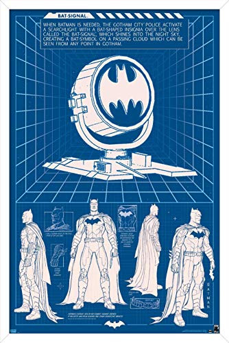 Trends International DC Comics   Batman   Bat Signal Wall Poster  22 375  x 34   White Framed Version