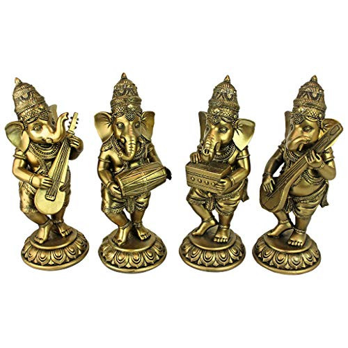 Design Toscano Musical Lord Ganesha Hindu Elephant God Statues 7 Antique Gold Design Toscano Musical Lord Ganesha Hindu Elephant God Statues 7 Antique Gold