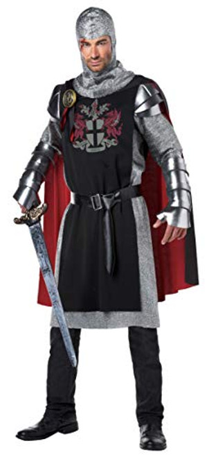 California Costumes Men s Renaissance Medieval Knight Ren Faire Costume  Black Red  Small Medium