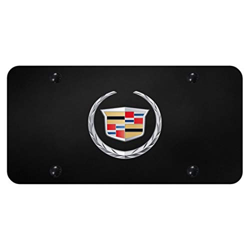 Au Tomotive Gold INC Cadillac Logo Front License Plate Frame Black Stainless Steel 3D AUTHENTIC Au Tomotive Gold INC Cadillac Logo Front License Plate Frame Black Stainless Steel 3D AUTHENTIC