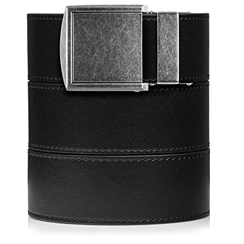 SlideBelts Wide 1 5  Classic Ratchet Belt  Black with Graphite Buckle  Vegan