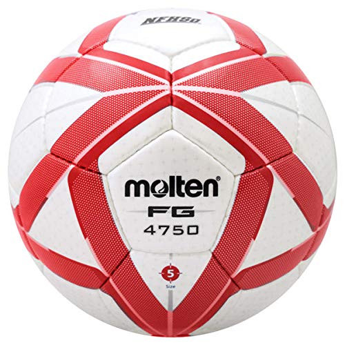 Molten F5G4750 Elite Soccer Ball  Nfhs Approved   Size 5  Red Silver
