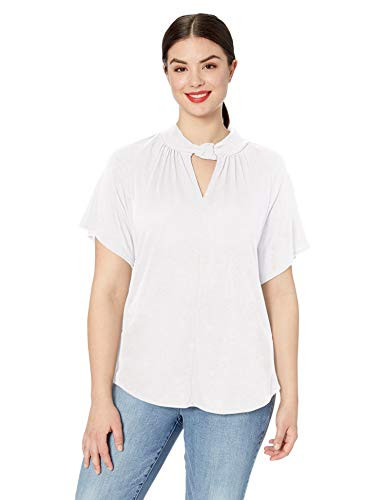 RACHEL Rachel Roy Women s Plus Size Gabriella Top  White  1X