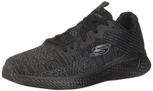 Skechers Men s Low Top Trainers  Black  Black Mesh Synthetic Black Trim BBK   46