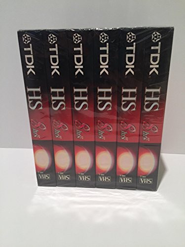 TDK Premium Quality VHS T 160 Video Tapes  8 hour  6 pack