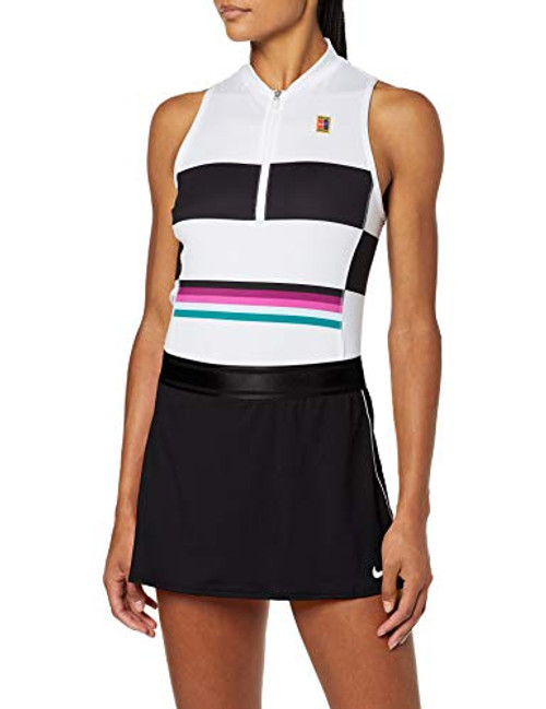 Nike Women s NikeCourt Dri FIT Tennis Skirt  Black White  Small