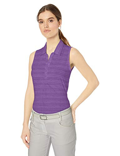adidas Golf Microdot Sleeveless Polo  Active Purple White  X Small