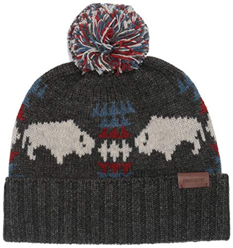 Pendleton Men s Beanie Hat Pom  Big Medicine Charcoal  ONE Size