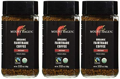 Mount Hagen Organic Freeze Dried Instant Coffee  3 53 Ounce Jars  Pack of 6