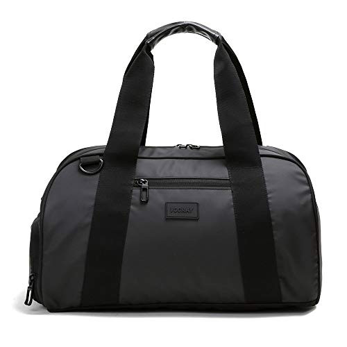 Vooray Burner 16  Compact Gym Bag with Shoe Pocket  Matte Black