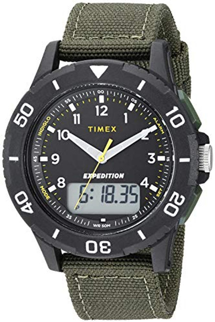 Timex Men s TW4B16600 Expedition Katmai Combo 40mm Green Black Nylon Strap Watch Timex Men s TW4B16600 Expedition Katmai Combo 40mm Green Black Nylon Strap Watch