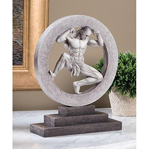 Design Toscano Ashur the Assyrian God of Earth, Air and Sun Wall Sculpture, Black