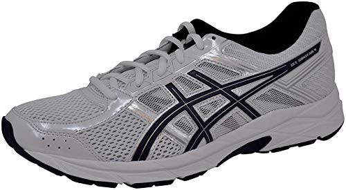 ASICS Mens Gel Contend 4 Running Shoe  White Blue Silver  10 D M  US