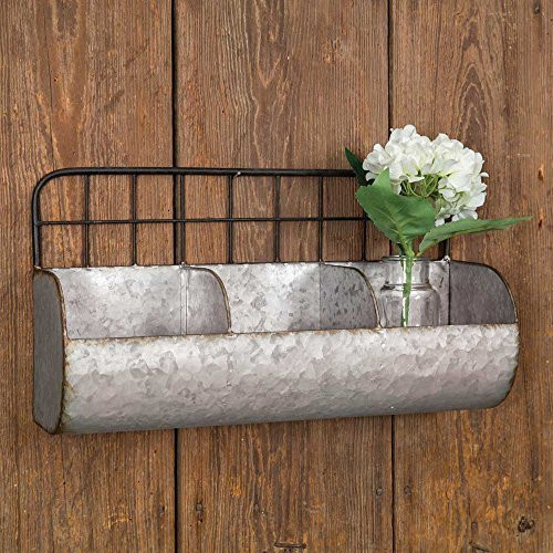 Industrial Farmhouse Chic Lg Divided Wire Wall Bin/Caddy