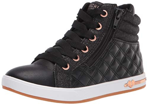 Skechers Kids Girl s Street   Shoutouts 310600L  Little Kid Big Kid  Black Rose Gold 13 5 Little Kid M