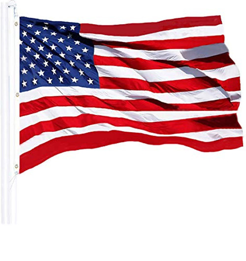 G128   American Flag 5x8 FT Heavy Duty 100 Tough Nylon Embroidered Stars Sewn Stripes Brass Grommets USA US Flag