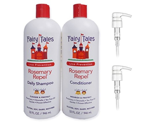 Fairy Tales Rosemary Repel Lice Prevention Shampoo   Conditioner Combo  32 Ounce   Refill Bottles with 2 Pumps