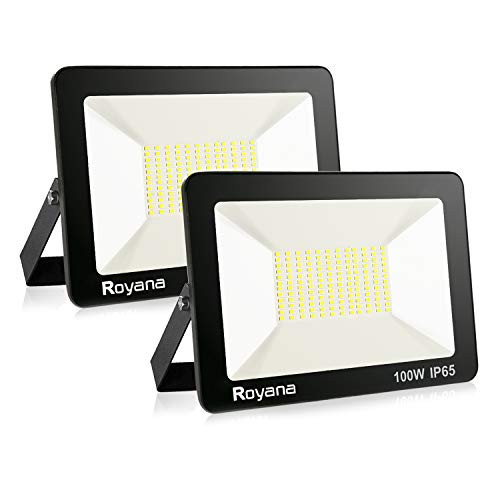 2 Pack 100W LED Flood Light 10000LM Super Bright Security Light IP65 Waterproof Outdoor Work Light 6000K Daylight White Floodlight for Basketball Court Yard Garden Playground Lawn 2 Pack 100W LED Flood Light 10000LM Super Bright Security Light IP65 Waterproof Outdoor Work Light 6000K Daylight White Floodlight for Basketball Court Yard Garden Playground Lawn
