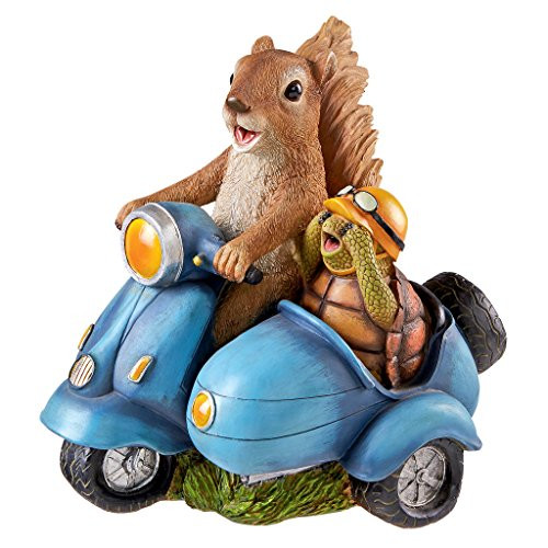 Design Toscano Born to Be Wild Squirrel On Motorcycle Statue  Full Color