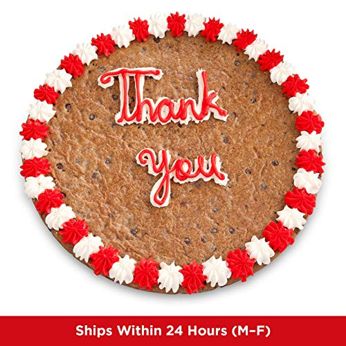 Mrs  Fields Cookies Thank You 12  Cookie Cake  Hand Frosted   Made with Semi Sweet Chocolate Chips   Perfect Thank You Gift