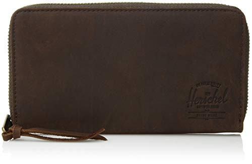 Herschel womens Thomas Leather Rfid Wallet  Nubuck Brown  One Size US