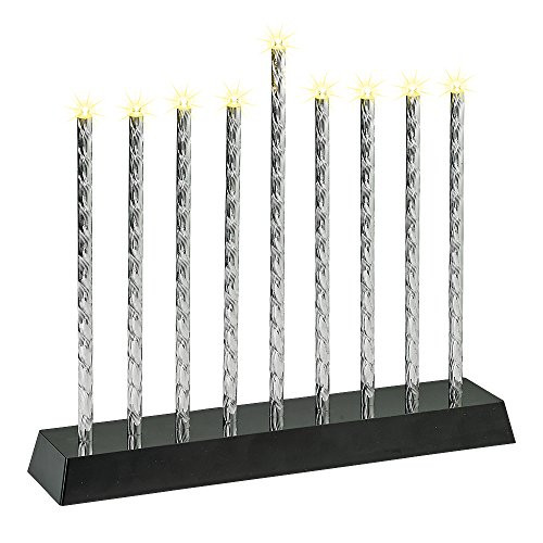 Rite Lite LTD Diamond Cut Aluminium Tubes LED Electric Menorah - Battery Operated