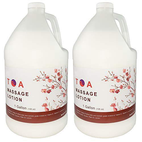 TOA Unscented Massage Lotion Body Moisturizing Gallon Bottle  2 Gallons