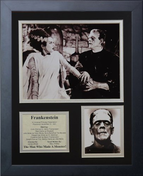 The Bride of Frankenstein 11  x 14  Framed Photo Collage by Legends Never Die  Inc